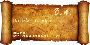 Balló Amadea névjegykártya